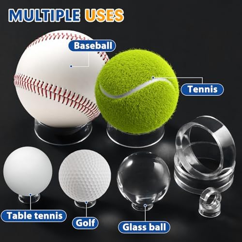 100 Pcs Ring Golf Ball Display Case 0.6 Inches Clear Baseball Holder Golf Ball - Image 2
