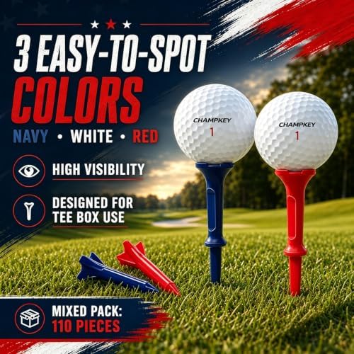 CHAMPKEY Mixed Sizes Golf Tees, Large Cup Head - Image 2
