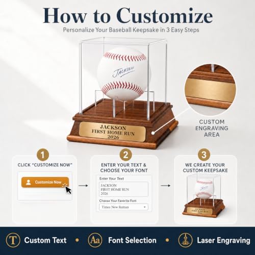 Personalized Baseball Display Case - Image 3