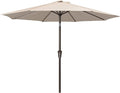 JEAREY 9FT Outdoor Patio Umbrella, Market Umbrella, Cream Beige | Outdoor Table by JEAREYOutdoorsCollection