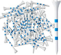 NorthPointe 3 ¼” Golf Tees Plastic – White/Blue Stripes by NorthPointeGolfTees