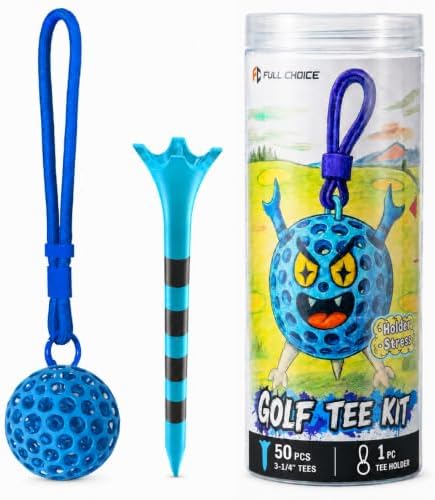 Durable Plastic Golf Tees, 100/50 Pack, Designed to Reduce Friction and Side by FULLCHOICE