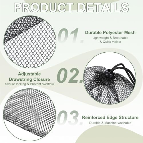Golf Ball Bag, Nylon Mesh Golf Storage Pouch - Image 3