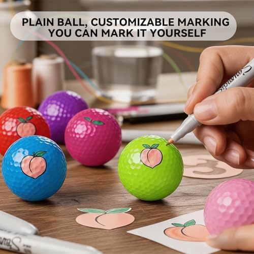 Colored Golf Balls, High Visibility Easy to Find, Blank No Logo - Image 2