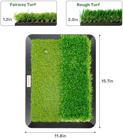 LYDARZ Portable & Foldable Golf Practice Mat – Dual-Turf Golf Hitting Mat - Image 6