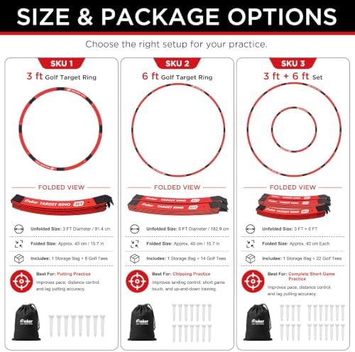 Foldable Golf Target Rings for Putting and Chipping, 3 ft and 6 ft - Image 6