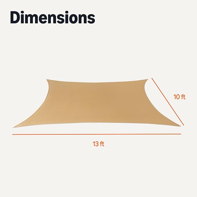 Amazon Basics Outdoor Patio Sun Shade Sail - Image 5