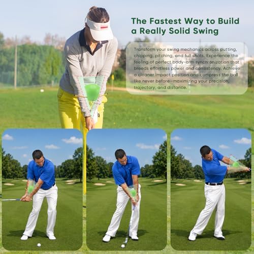 3-in-1 Golf Training Aids Set Grip Trainer Club, Sure Stance & Smart Ball - Image 4