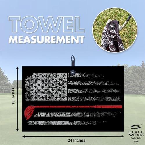 16x24 Magnetic Golf Towel Waffle Weave Ball Marker Included - Image 2