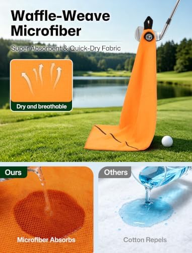 Magnetic Golf Towel 23.6"x15.7" Large Size - Image 5