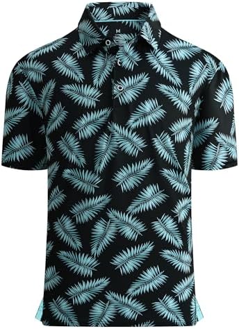 Alex Vando Mens Golf Shirt Moisture Wicking Print Performance Polo Shirt by AlexVando