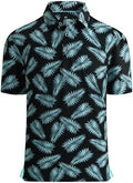 Alex Vando Mens Golf Shirt Moisture Wicking Print Performance Polo Shirt by AlexVando