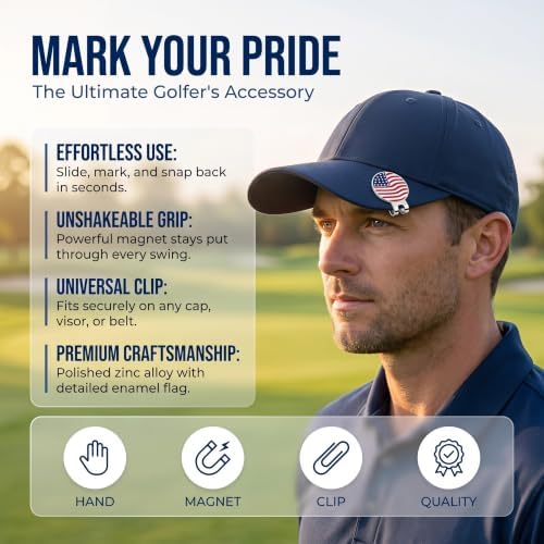 Golf Ball Marker, Golf Ball Stamp, Magnetic Clips, Golf Divot Tool and Ball - Image 3