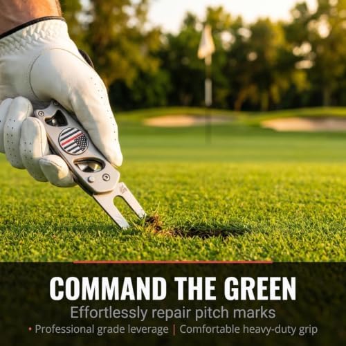 Thin Red Line Steel Switchblade Golf Divot Repair Tool - Image 4