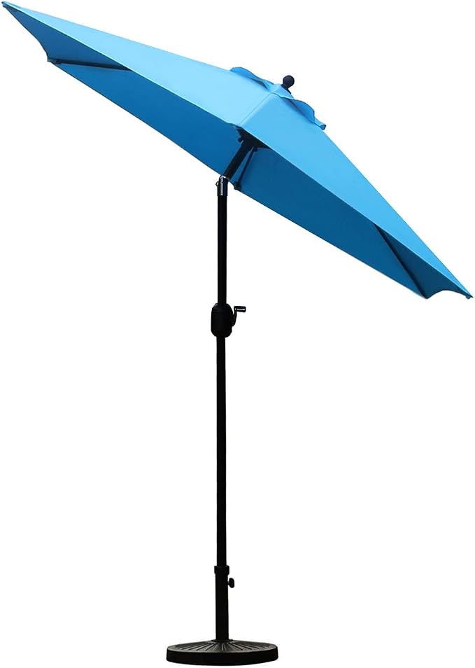 Sunnyglade 7.5' Patio Umbrella Outdoor Table Umbrella Tilt Crank Blue | Market - Image 2