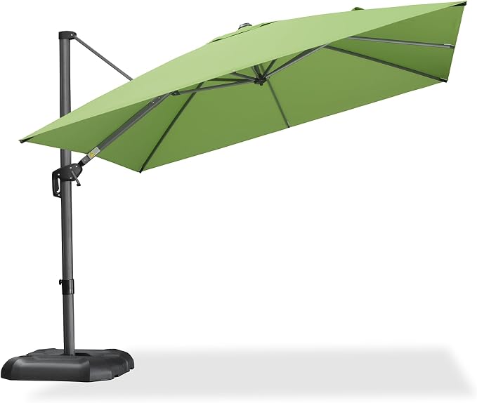 PURPLE LEAF Patio Umbrella Outdoor 10' x 10' Square Easy Setup Apple Green | - Image 2