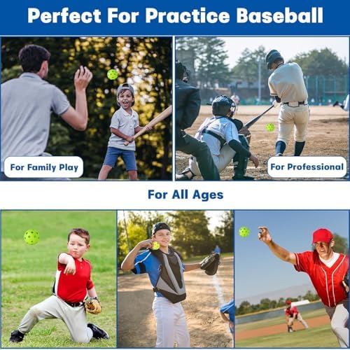 Coopay 24/80 Pack Practice Baseball SoftBalls Plastic Training Balls - Image 5