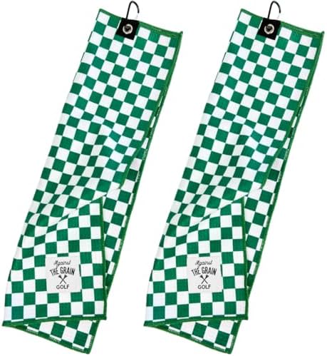 Against The Grain 2 Pack Microfiber Waffel Pattern Golf Towels by AgainstTheGrain