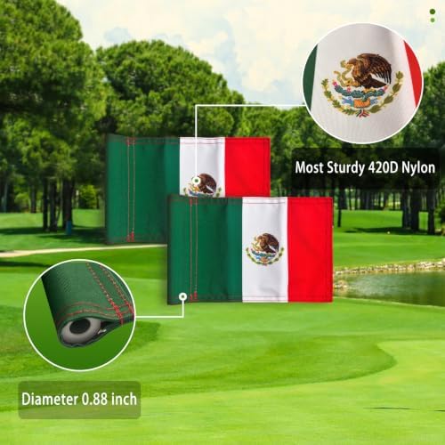 AZCOVER 2 Pack Mexican Golf Flag 8x6 Inch - Image 4