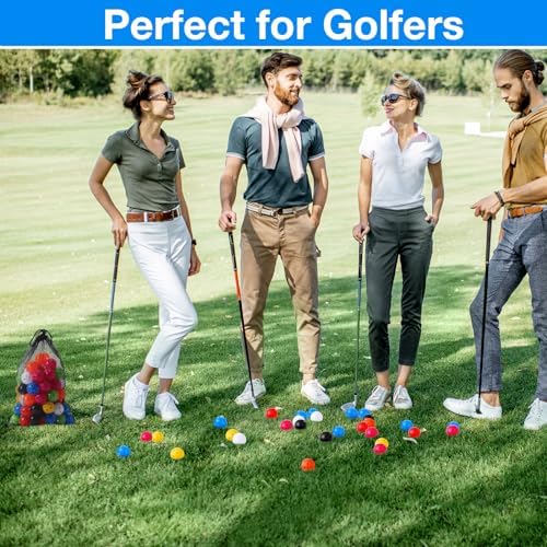 MiniInflat 80 Pcs Practice Golf Balls Plastic 42mm - Image 6