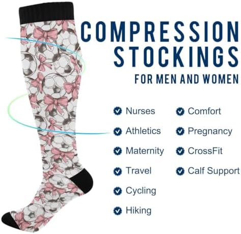 White Baseballs Stitching Compression Sock - Image 5