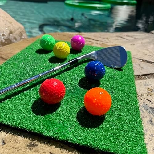 Floating Golf Green for Pool, Putting Turf Mat, Real Floating Golf Balls - Image 3