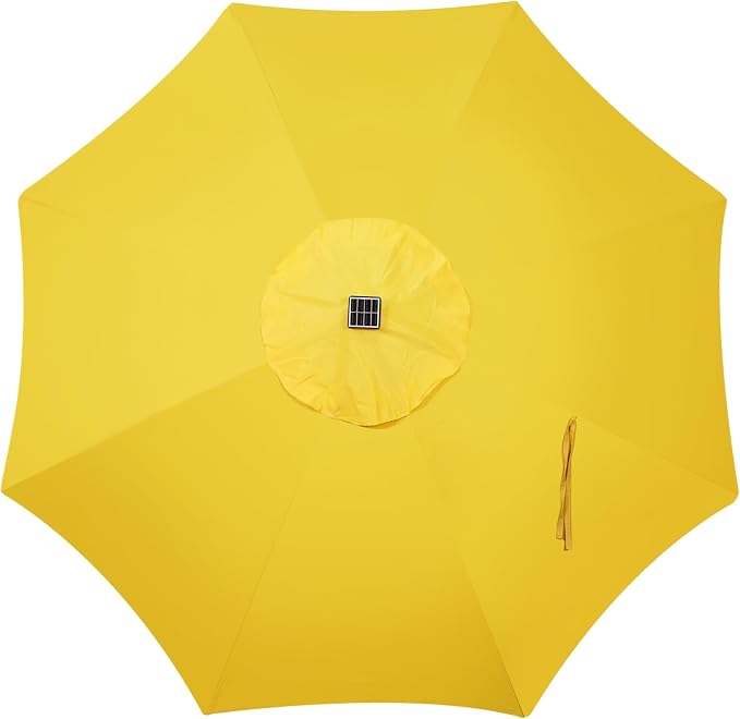 9 ft Solar Umbrella, 32 LED Lighted Patio Umbrella, Table Market Umbrella - Image 4