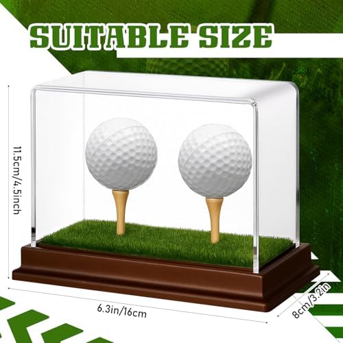 Weysat Golf Ball Display Case 2 in 1 Golf Ball Holder Stand Clear Acrylic - Image 2