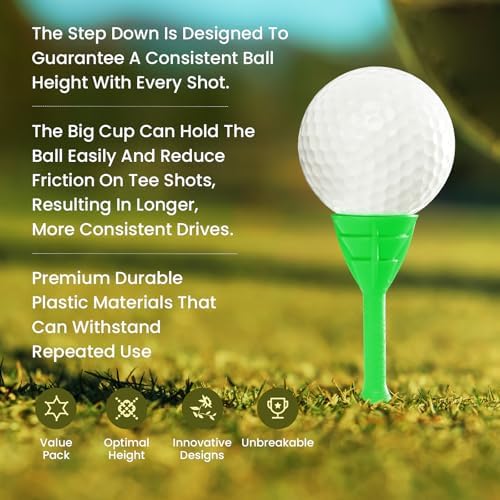 Unbreakable Plastic Golf Tees 3 1/4 Inch 20/40 Pack - Image 4