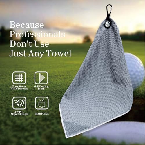 Hiker 20" x 20" Ultra Absorbent Microfiber Large Magnetic Golf Towel - Image 4