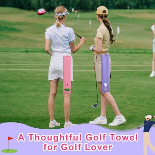 Mindsoft 2 Pieces Funny Golf Towel Microfiber Embroidered Ball Towels - Image 5