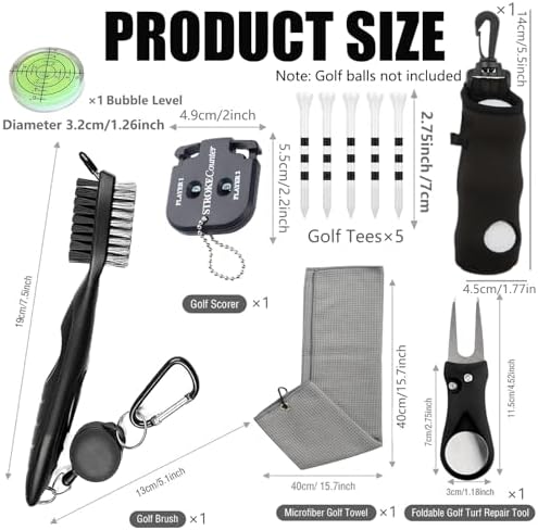 11 Pcs Golf Accessories Kit, Include Golf Ball Bag - Image 2