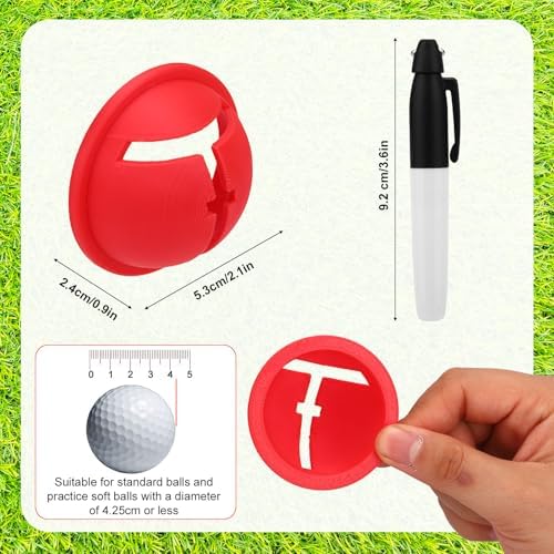 3pcs Golf Ball Marker Set, Golf Ball Line Marker Tool - Image 2