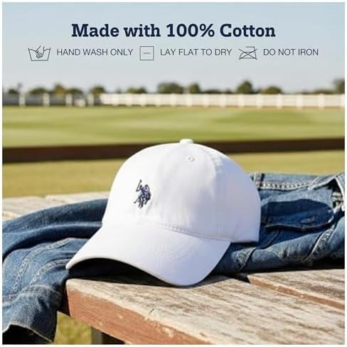 U.S. Polo Assn. Baseball Cap, 100% Cotton Adjustable Dad Hat - Image 7
