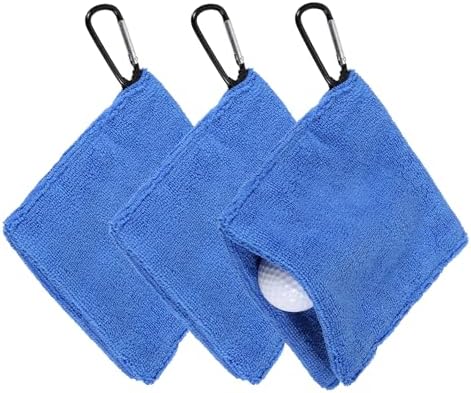 3Pcs Golf Ball Towel 5.5"x5.5" by YELARXI