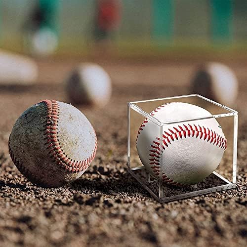 Baseball Display Case, 24 Pack Clear Acrylic Cube Holder Set - Image 5
