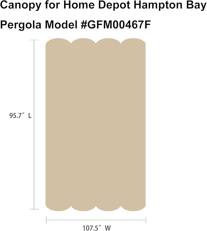 Pergola Shade Cover Replacement Canopy Top Compatible - Image 4
