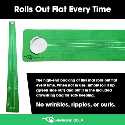 EyeLine Golf - Roll The Rock Putting Mat - Have Fun Perfecting Stroke, Speed - Image 2