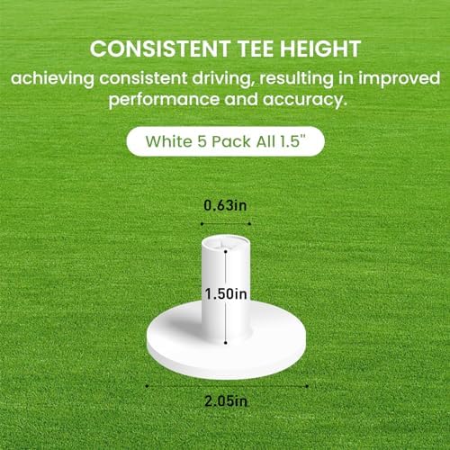 FINGER TEN Rubber Golf Tees for Mats Driving Range 5 Pack - Image 2