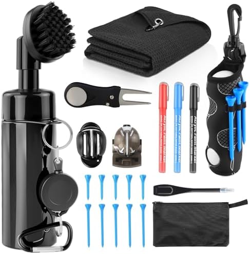 21 Pcs Golf Essentials Kit, Golf Club Cleaning Kit by Golfupp