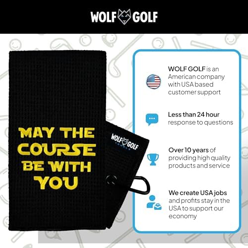 Wolf Golf Towels May The Course Be - Image 5