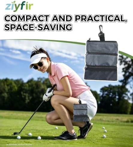 Golf Tee Pouch Detachable Golf Valuables Pouch Golf Ball Bag - Image 5