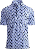 Alex Vando Mens Golf Shirt Moisture Wicking Print Performance Polo Shirt by AlexVando