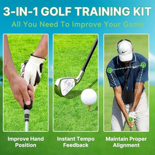 Golf Training Aids Kit, 3-in-1 Swing Training Set - Image 2