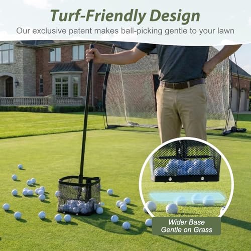 SAPLIZE Golf Ball Picker Upper, Turf-Friendly Design, No Bending Over, Quickly - Image 3
