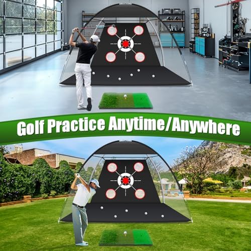 Golf Net with Practice Mat, Golf Hitting Aid Nets 10x7FT - Image 7