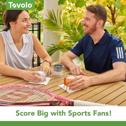 Tovolo Tennis Ice Cube Molds Pack of 2 Large Craft Ice Spheres - Image 5