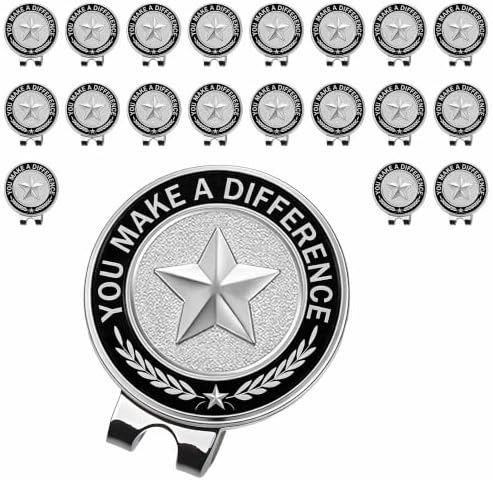 Golf Ball Marker with Hat Clip or Marker Only, Metal Golf Ball Markers Assorted by Unknown
