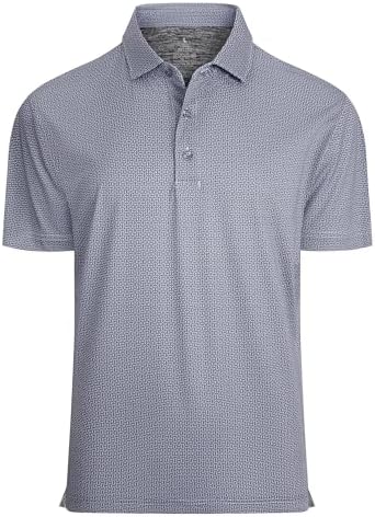 Alex Vando Mens Golf Shirt Moisture Wicking Classic Print Golf Shirts by AlexVando