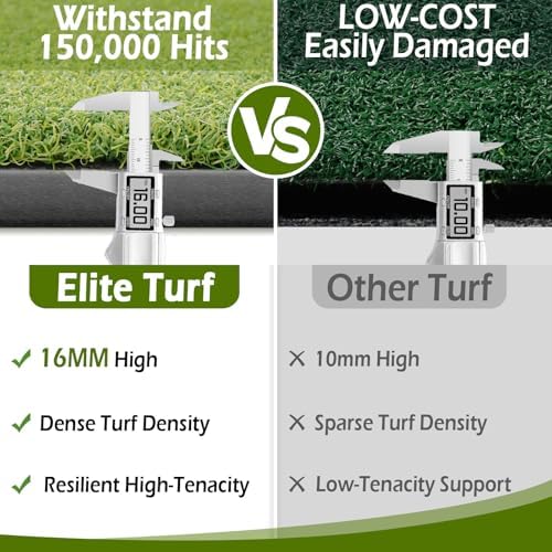 Golf Mat 31mm, 5x4ft/5x5ft Premium Golf Hitting Mat Outdoor Indoor - Image 3